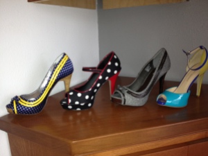 yes, from my own collection. I have a love-hate relationship with my shoes.